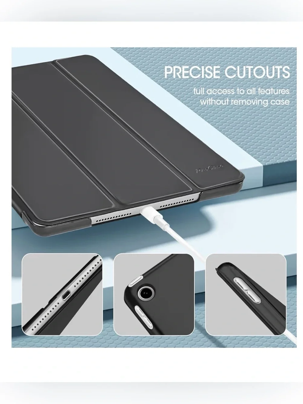 NEW ProCase iPad 9th/8th/7th Gen 10.2 Inch Slim Cover Translucent Hard Shell